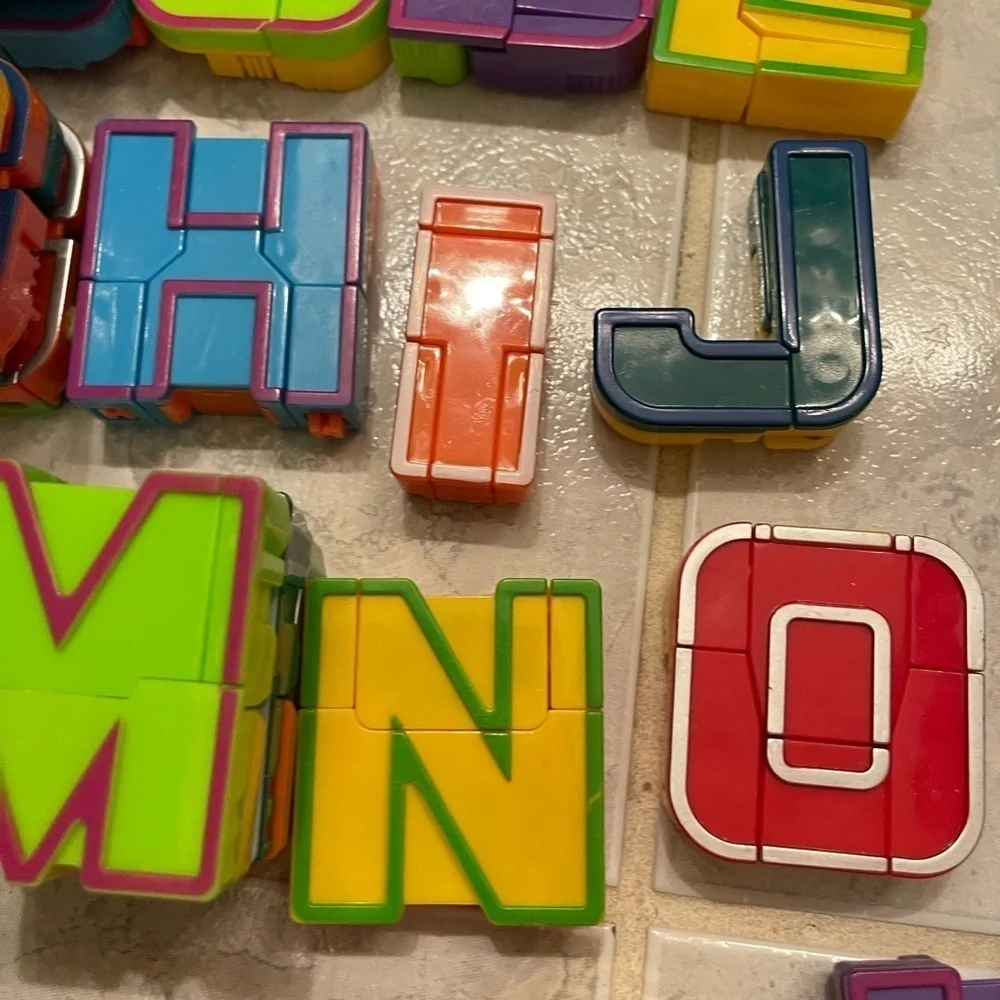 Alpha Bots Alphabet Learning Robots Incomplete Set  - Extra Letters